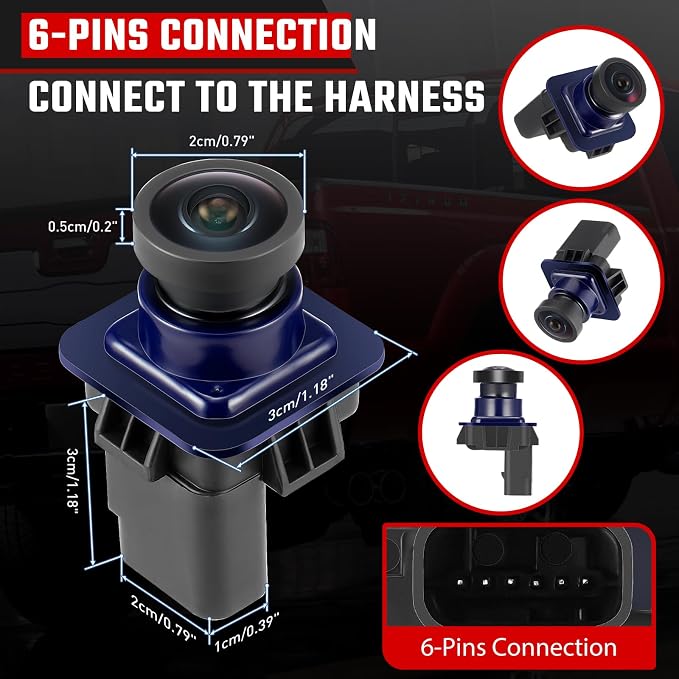 Backup Camera Rear View Camera Fit for F150 2010-2014 Mustang 2015-2020 Lincoln MKC 2015-2019 Parking Park Assist Camera Replace#EL3T-19G490-AA EL3Z-19G490-D BL3Z-19G490-B