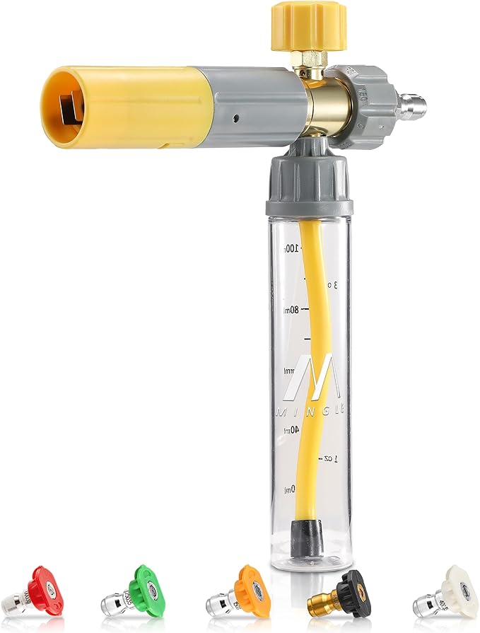 M MINGLE Mini Foam Cannon and Ultimate Pressure Washer Adapter Set