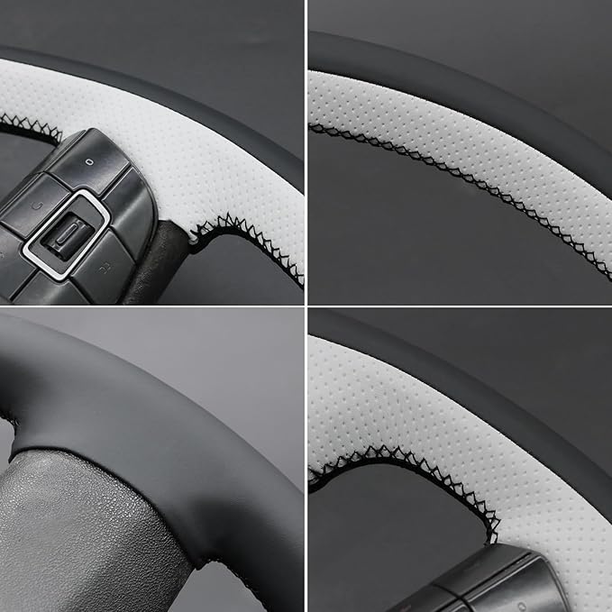 MEWANT Hand Sewn 3D Style Steering Wheel Cover Wrap for Volvo VNL VNR FM FH 2017-2025 Steering Wheel Accessories for Volvo FM