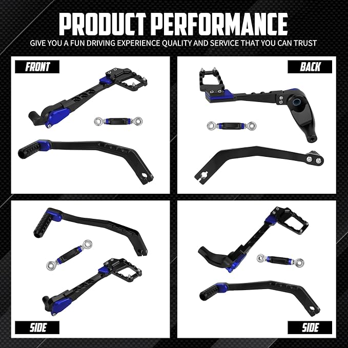Motorcycle Mid Control Kit Footpegs Linkage Lever Set Fit for Harley Softail Low Rider FXLRS 2020-2025 FXLRST 2022-2025 Street Bob FXBB 2018-2025 (Blue)