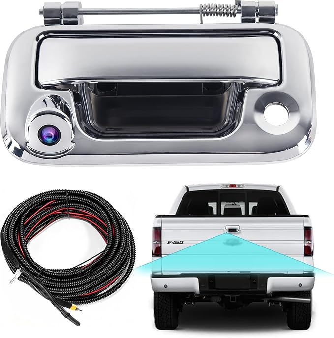 ASURE Tailgate Handle Backup Camera for Ford F150 2004-2014 - 1080P HD 170° Wide Angle Rear View Camera, IP68 Waterproof, Starlight Night Vision, Easy Install Kit for F250-F550 Super Duty 2008-2016