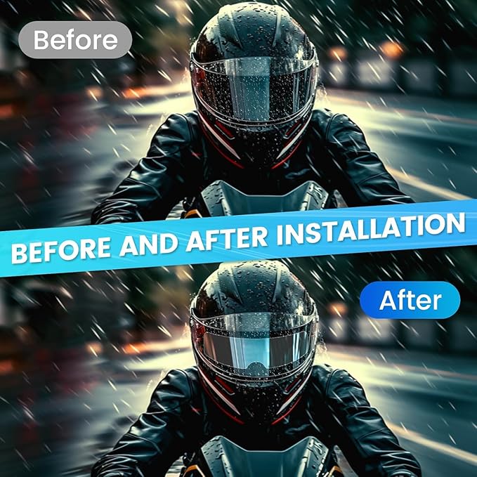 Motorcycle Anti Fog Film, Universal Fit Helmet Visors Insert Waterproof Fog Resistant Clear Vision