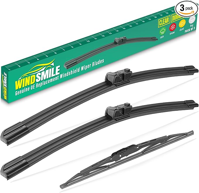 26" 14" 10" Windshield Wiper Blades Replacement for Chevrolet Chevy Trax 2015-2022 / Buick Encore 2013-2022 Premium All Weather Front Rear Wipers Set - OEM Quality (Pack of 3)