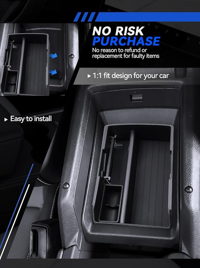 for Tiguan Center Console Organizer 2025 2026 VW Tiguan Accessories Armrest Console Organizer & Front Center Console Storage Tray & Cup Holder 3PCS