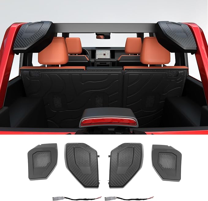 Mabett Rear Speaker Pods Compatible with Ford Bronco 4-Door 2026 2021-2025, Upgrade 6.5" Pods for Bronco Accessories, Interior Accessories Black (Not for Bronco Sport and Raptor)