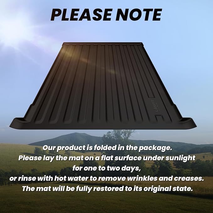 LASFIT 5.7FT Truck Bed Mat with Rambox for Ram 1500 2009-2025 2026 & RAM 1500 Classic 2019-2024 Short Bed (5FT7 / 67.4inches), All Weather Custom Fit Truck Cargo Bed Liner, Black