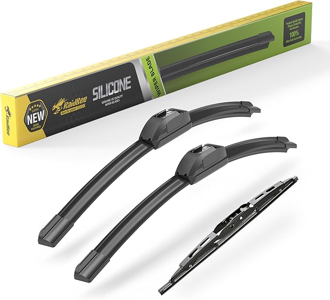 Raidbee® Silicone Windshield Wiper blades 3 pack Replacement for JEEP Patriot 2007-2017 All-Season Silicone Windshield Wipers 21" 21" 10"