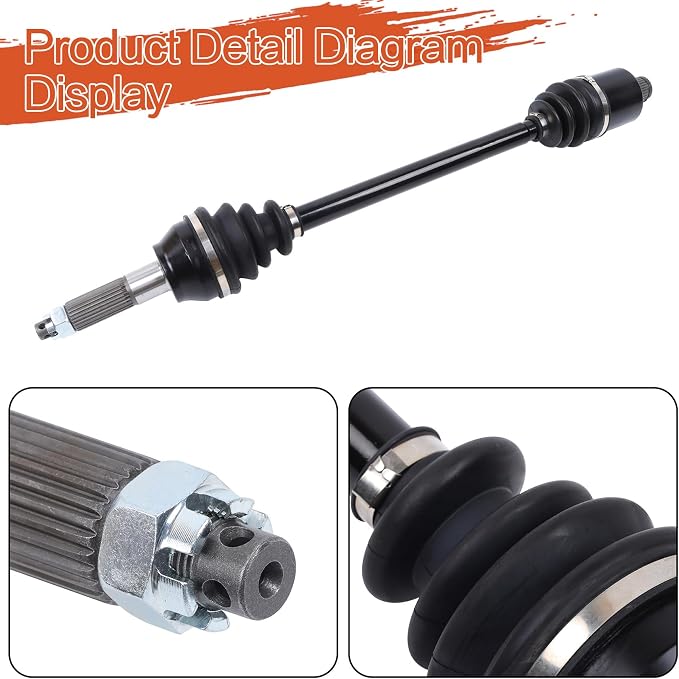 2PCS Rear Left and Right CV Axles Drive Shaft Replacement for Polaris 570 900 900D 1000 Ranger 2013-2017 Replacement for 1332947