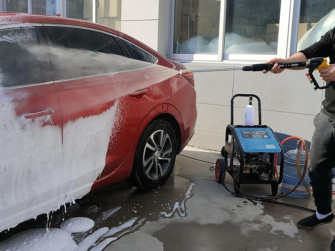 GDHXW High Power Washer Gun,Adjustable Pressure Washer Gun with Extension Wand,Quick Connection,with 5 Nozzle Tips, 2 Adapter,10 O-Rings 5000 PSI,Compatible with Most Pressure Washer