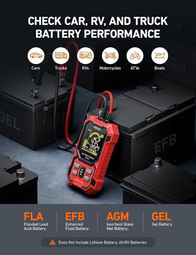AstroAI S8 Car Battery Jump Starter with Car Battery Tester