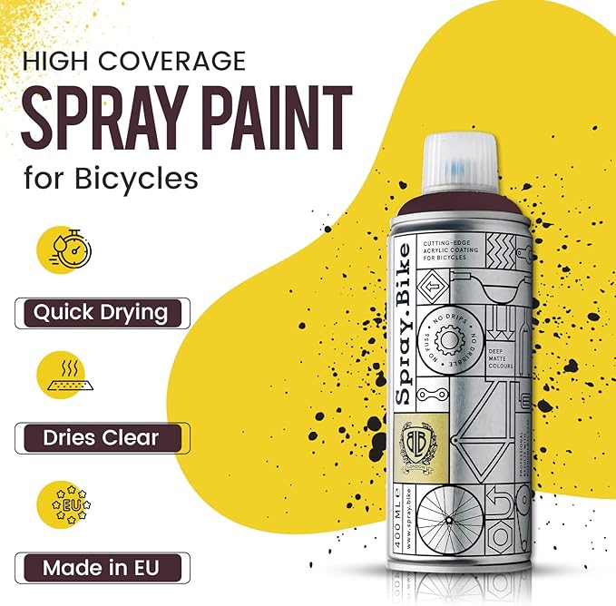 Spray.Bike Spray Paint | Designed Mainly for Bicycles | Multi-Use Acrylic Spray Paint for Metal, Plastic | High Coverage Bike Paint, 400ml