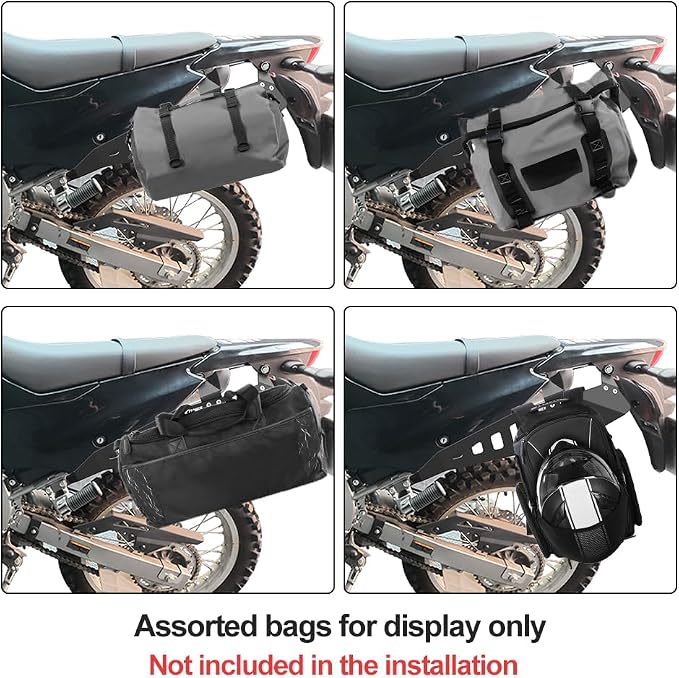 Xitomer Pannier Racks Compatible with 2025 2024 KLX230 Saddlebag Support Racks Fti for KLX230 2019-2025 Luggage Rack Side Carrier