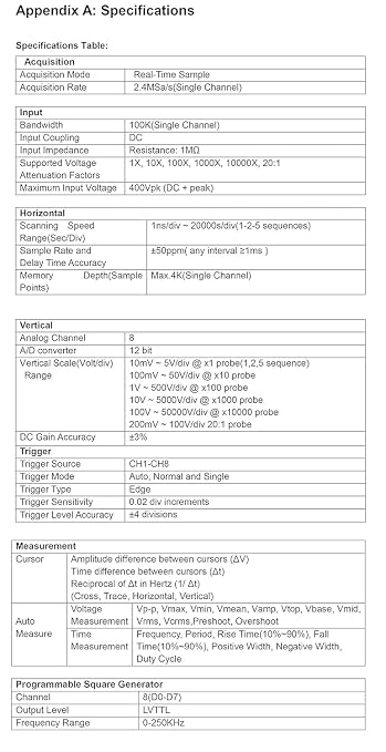 Hantek 1008C+HT201+HT30A+HT307 PC USB 8CH Automotive Diagnostic Digital Oscilloscope/DAQ/Programmable Generator