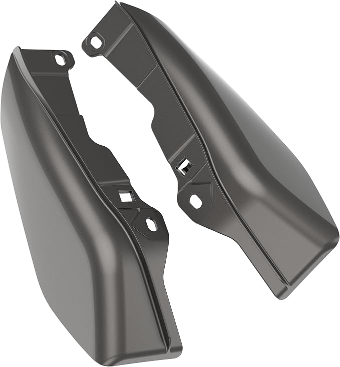 Color - Matched Mid Frame Air Deflectors Heat Shield, Perfectly Fit for Harley Touring Models 2009-2026 Silver Flux