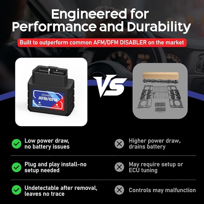 AFM Disabler, Active Fuel Management Delete Disabler Compatible with V6 & V8 GM Motors, AFM/DFM Disabler AFM Disabler 5.3 Silverado, Fit GMC Sierra Yukon Chevy Tahoe Cadillac Escalade 4.3/5.3/6.0/6.2L