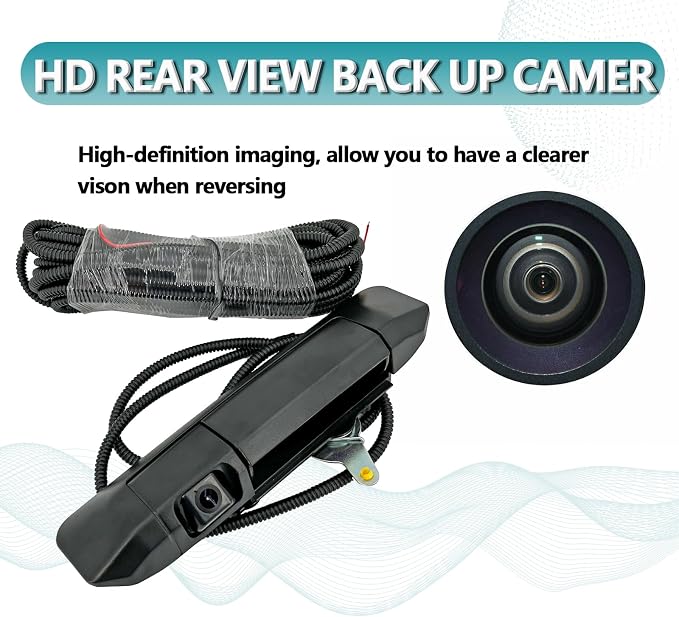 Rear View Backup Tailgate Handle Camera Compatible with Toyota Tacoma 2005-2014 Tailgate Door Handle Replacement Camera