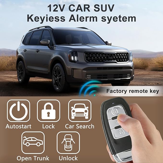 keyless Entry for Old Car Upgarde with App Control for Car with Remote Start Lock Unlock Keyless Open Trunk