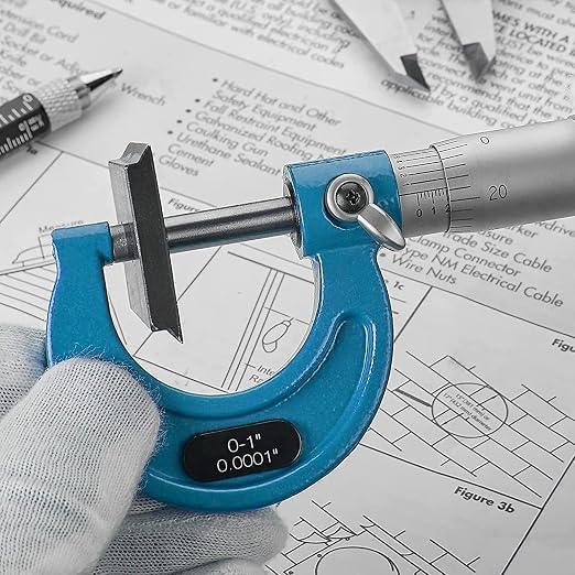 HDLNKAK Outside Micrometer Set 0-4" +Digital Bore Gauges Set 2"-6"/0.0005", Wide Selection of Anvils, Applications in Engines Cylinder Precision Measurement