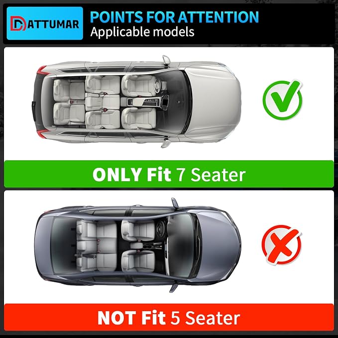 Back Seat Cover Compatible with 2010-2024 Toyota 4 Runner 7 Seat Kick Mats TPE All Weather Back Seat Cover Protector 2023 4Runner 7-Seater Accessories (2nd Row Backrest Mats)