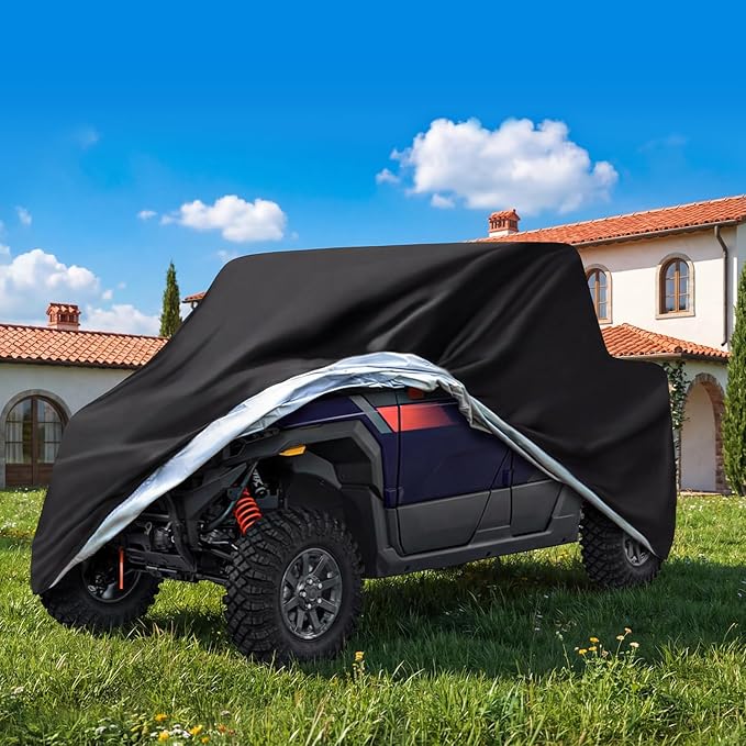NEVERLAND UTV Covers Heavy Duty, 300D UTV Cover 4-6 Seater All-Weather Protection, Side by Side Cover Waterproof Outdoor Storage Windproof Compatible with Polaris Ranger Can am Yamaha 157"x 67"x 77"