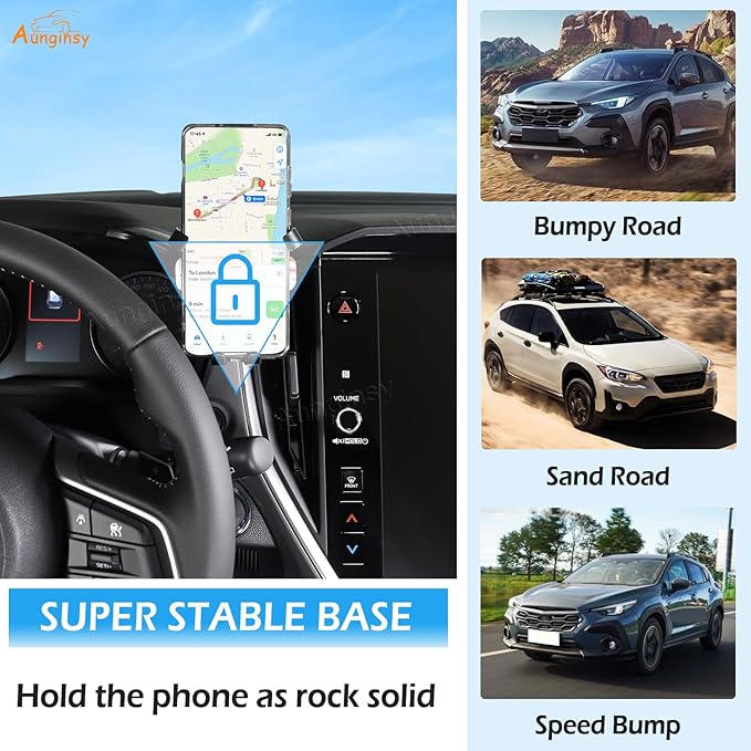 Car Phone Holder Compatible with Subaru Crosstrek 2024+ & WRX 2022+, Center Console Air Outlet Vent Panel Mobile Phone Mount Dashboard Hands-Free Universal Cell Phones Navigation Bracket Accessories