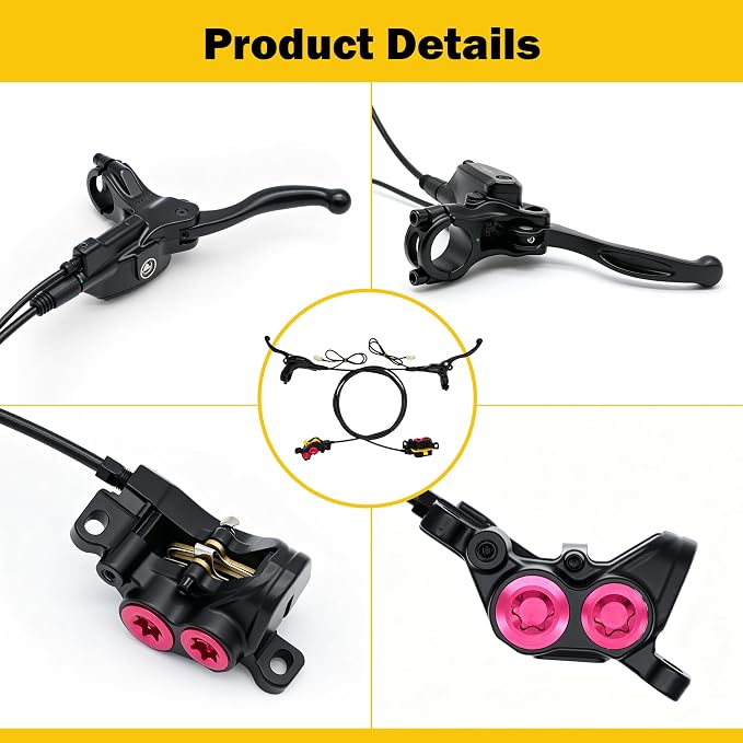 Front Rear Hydraulic Brake Kit & Brake Caliper Master Cylinder Assembly for Surron Light Bee X Segway X160 X260 Talaria Sting MX3/R MX4/XXX Electric Dirt Bike Parts