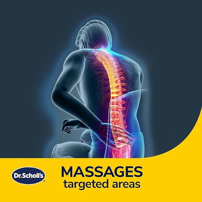 Dr. Scholl’s Massaging Gel Lumbar Seat Cushion for Car, Truck, SUV — Black