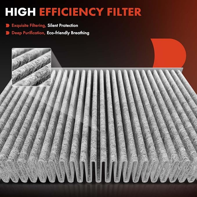 A-Premium 2-PC Cabin Air Filter w/Activated Carbon Compatible with Mercedes-Benz E300 1996-1999, E320 1996-1997, E420 1997, E430 1998-2002, E320, S500, S430, S600, CL500, CL600, E55 S55 CL65 CL55 AMG