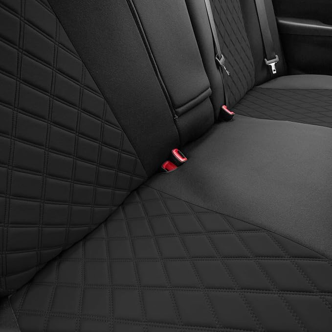 FH Group Custom Fit Seat Covers Specifically Made for 2012-2017 Toyota Camry LE | SE | XSE | XLE - Ultraflex Neoprene Waterproof Car Seat Cover, Full Set Black