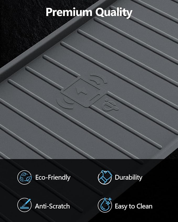 SKTU 2PCS for 2026 Nissan Sentra Center Console Organizer for 2026+ Nissan Sentra (S/SV/SR/SL) Wireless Charging Mat & Console Tray 2026 Sentra Accessories ABS Insert Tray 2026 Sentra Non-Slip Pad