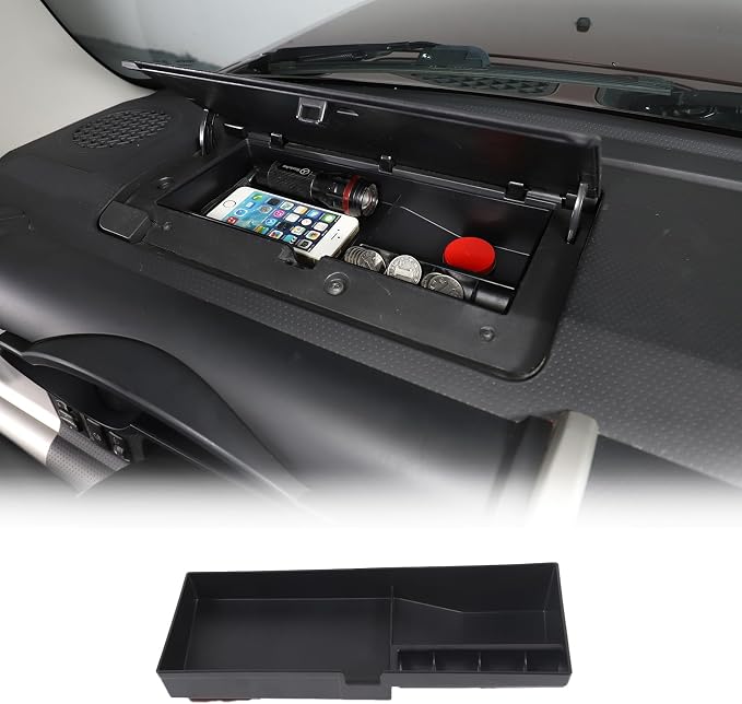 Center Console Dash Tray, Dashboard Storage Box Organizer Compatible with Toyota FJ Cruiser 2007-2021, ABS Auto Interior Storage Accessories (Dashboard Storage Box)