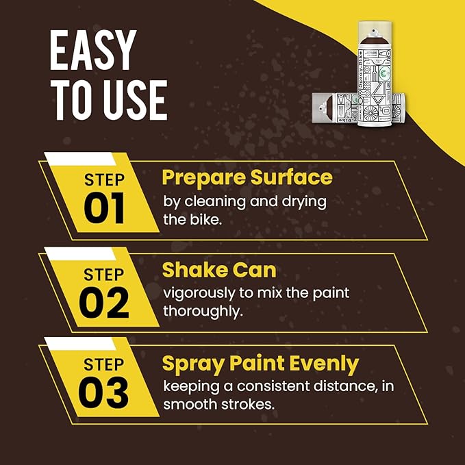 Spray.Bike Spray Paint | Designed Mainly for Bicycles | Multi-Use Acrylic Spray Paint for Metal, Plastic | High Coverage Bike Paint, 400ml, Brick Lane