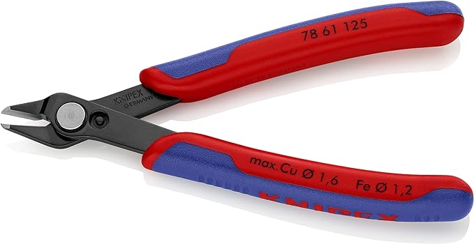 KNIPEX Tools - Electronics Super Knips, INOX Steel, Multi-Component (7803125), 5-Inch & Electronics Super Knips