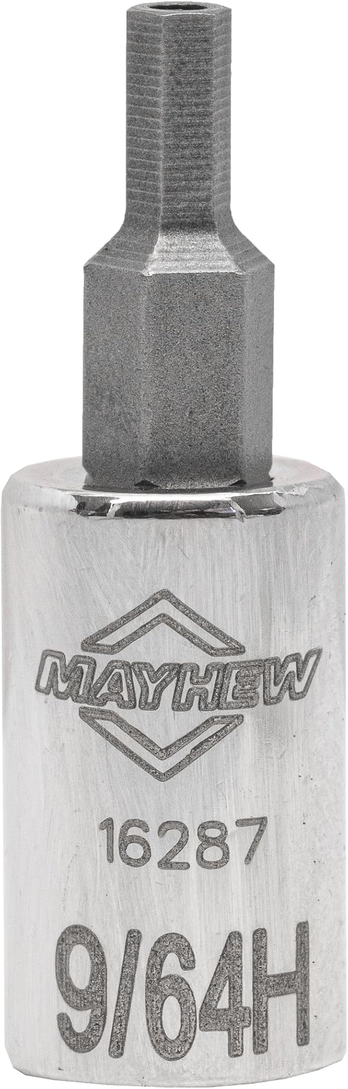 Mayhew Tools 16021 SAE and Metric Tamper Hex Socket Bit Set, Chrome Plated, 12-Piece