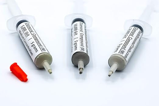 TechDiamondTools Kit of 3 Diamond Polishing Compound Polishing Paste USA Made 5000 14000 50000 Grit for Marble Glass Metal Rock Jewelry Resin Silver Gemstone with 25% Diamond Powder