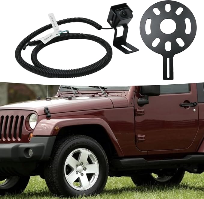Adjustable Spare Tire Backup Camera, Rear View Reverse Parking Camera, Replacement for Jeep Wrangler JK 2007-2018 Rubicon 2007-2020, Replacement for Hummer H3 2005-2010