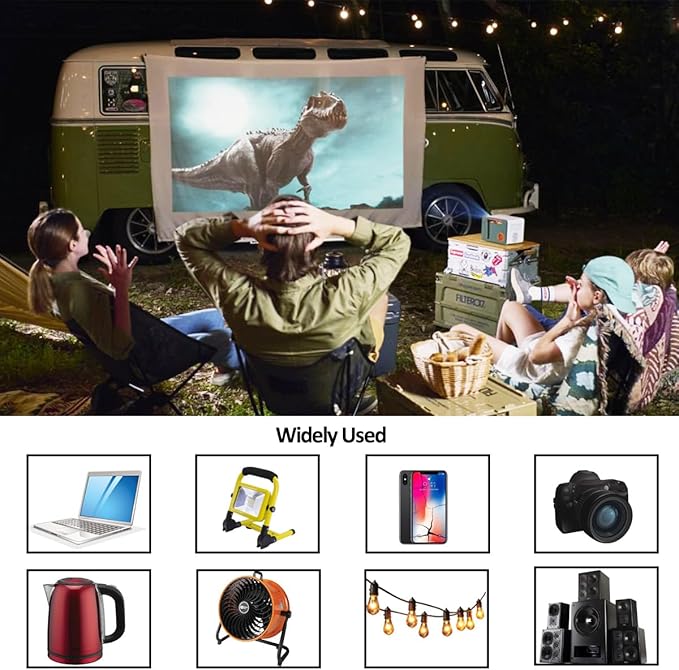 600W Continous Output Power Inverter DC 12V to 110V AC Converter with 4 USB Ports, 2 AC Outlets, 1 DC Output, LED Display for Road Trip, Camping, RV, Truck, Car, Pickup Truck