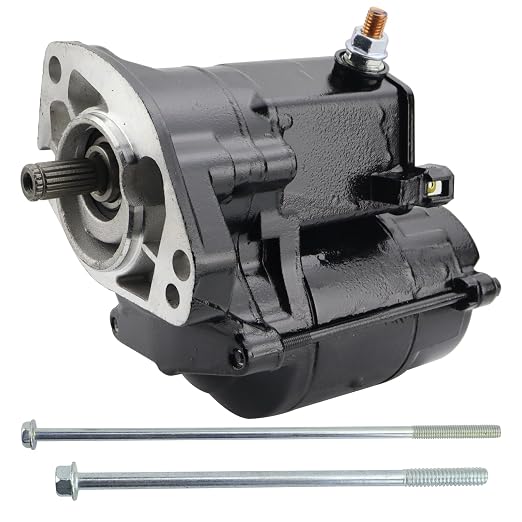 Starter for Harley Davidson 1988-1993 FLHS Electra Glide/FLHTC Electra Glide Classic/FLSTC Heritage Softail Classic, 3155289 3155289A 3157089 3157089A 410-52170 SHD0005, Black