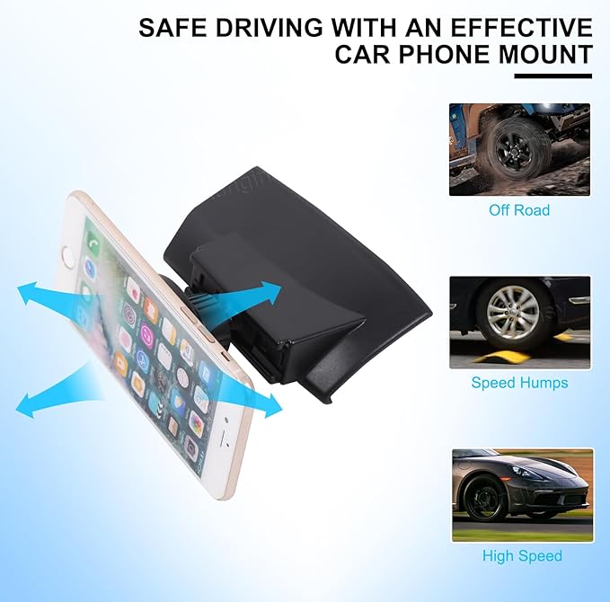 Car Magnetic Suction Phone Holder Compatible with Toyota Tundra/Sequoia 2007-2013 Center Console Air Outlet Vent Upper Panel Mobile Phone Mount Dashboard Hands-Free Cell Phones Bracket Accessories