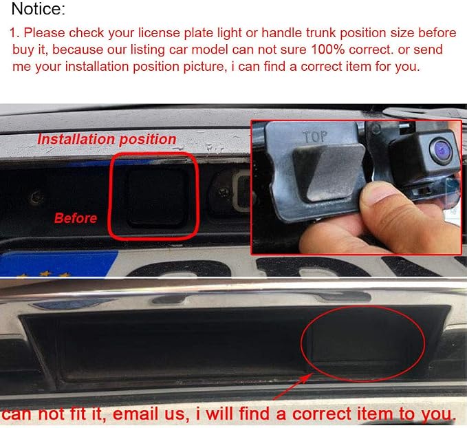Vehicle Rear View Camera with 8LEDs Waterproof Night Vision Backup Reverse Camera Replacement for Mercedes Benz MB ML320 CDI/ML350/ML300/ML250/ML63/W164/ML450