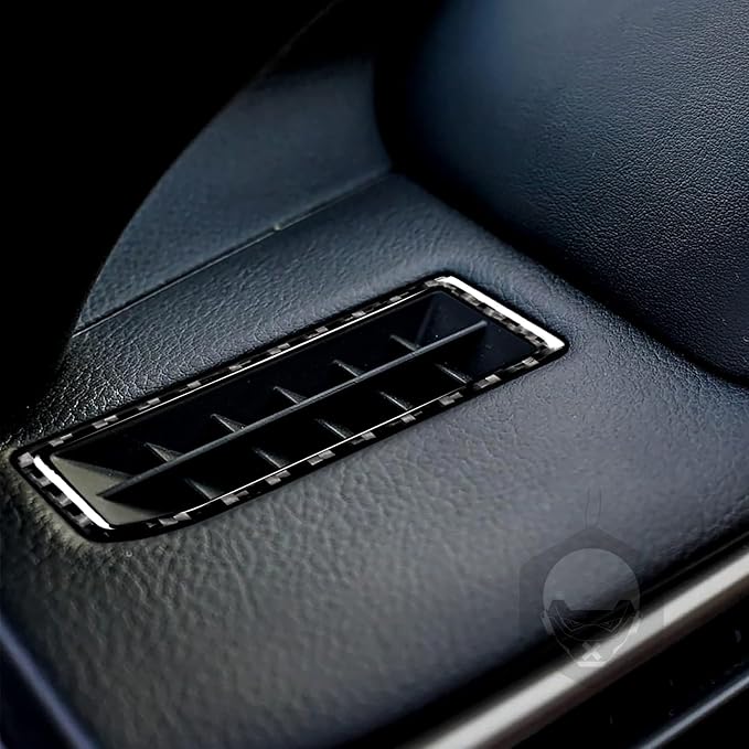 Soft Carbon Fiber Car Interior Decoration Left and Right air Vents 2/Piece Decorative Sticker for Lexus RC300 350 200T 15-24 IS250 13-20 Carbon Fiber Interior Accessories