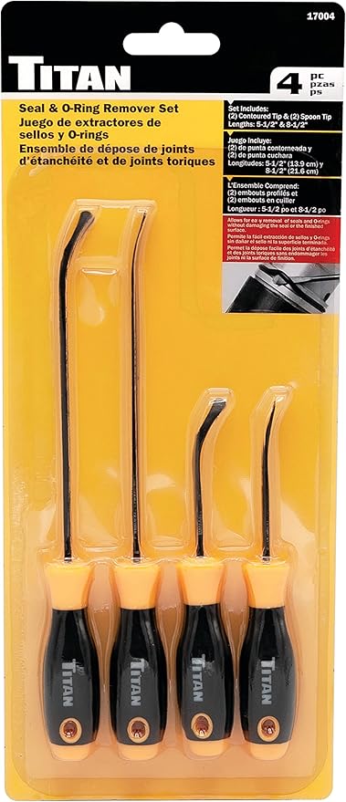 Titan 17004 4-Piece Seal and O-Ring Remover Set