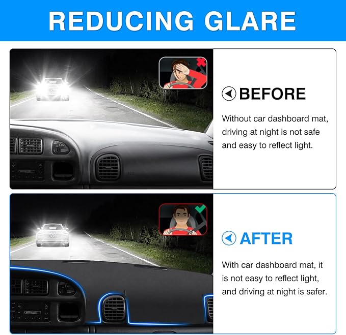 Autorder Gray Dashboard Cover Mat for Dodge Ram 1500 2500 3500 1998-2001 Accessories Dash Cover Upgrade Polyester Dash Mat Sunshade Glare UV Rays Protector