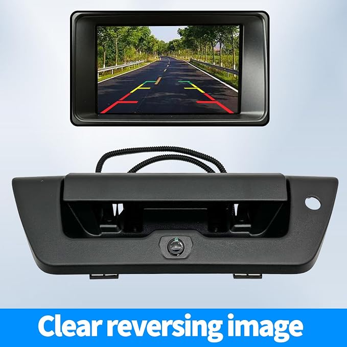 Rear View Backup Tailgate Handle Camera Compatible with Ford F150 2015-2020 Tailgate Door Handle Reverse Park Assist Replacement Camera