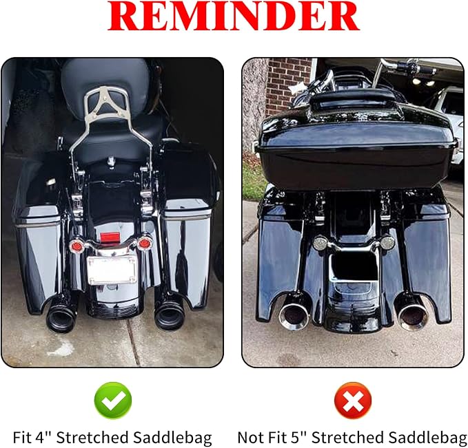 Saddlebag Liners Carpet Insert for 4 inch Stretched Tapered Hard Saddlebags Fit for Harley Touring Road King Road Glide Street Glide Electra Glide