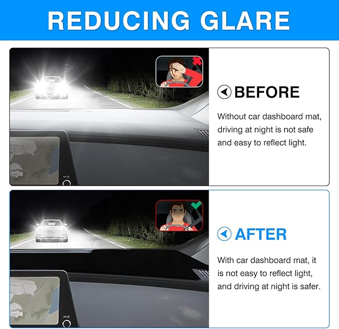 Autorder Dashboard Cover Mat for 2023-2025 2026 Toyota Prius Accessories Dash Cover Upgrade Velvet Dash Mat Sunshade Glare UV Rays Protector