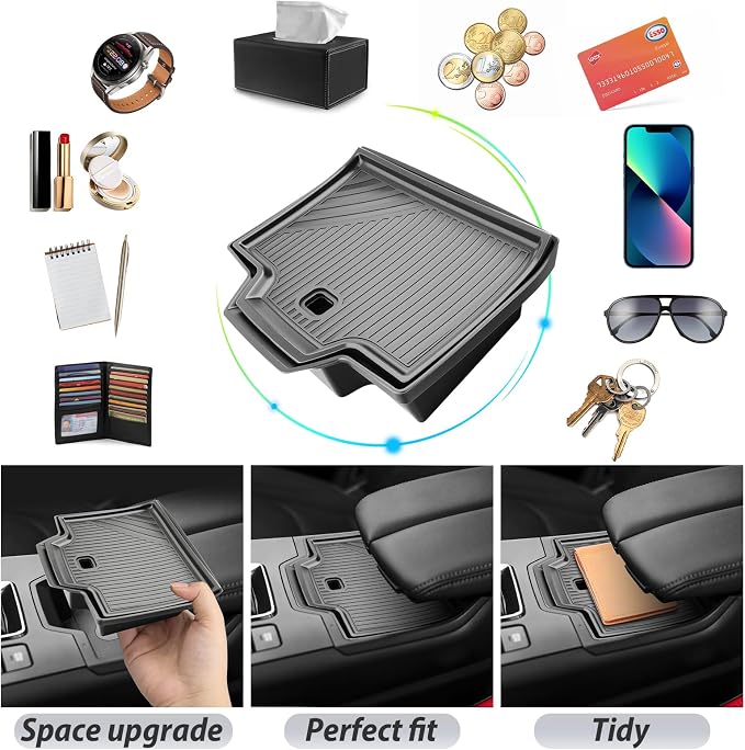 SKTU for 2026 Mazda CX-5 Wireless Charging Hidden Storage Box for 2026+ Mazda CX-5 Wireless Charging Storage Box Mazda CX5 2026 Accessories Hidden Storage Box-Durable
