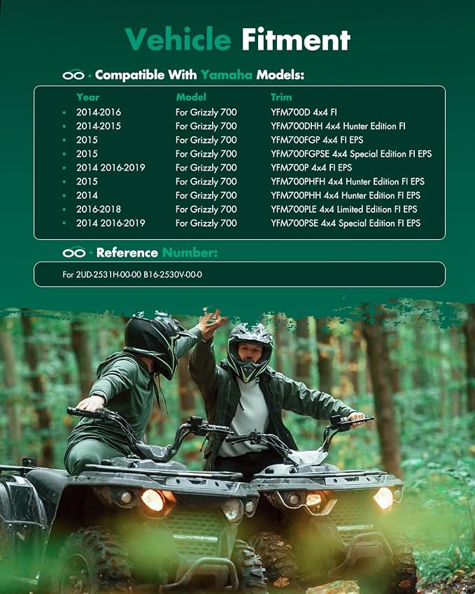 SCITOO CV Axle Shaft Assembly Fit 2014-2019 for Yamaha Grizzly 700 Rear Left Right 28P-2510F-03-00 2UD-2531H-00-00