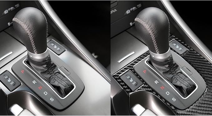 Black Soft Carbon Fiber car Interior Shift Panel 1/Piece Decorative Sticker Suitable for Acura TSX 09-14 Carbon Fiber car Interior