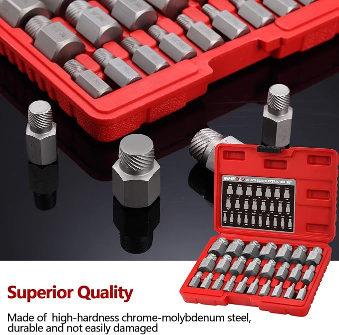 32-Piece Allen Socket Set and 25-Piece Screw Extractor Set